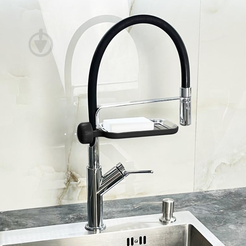 Полка MVM BP-22 черная с фиксатором - фото 11