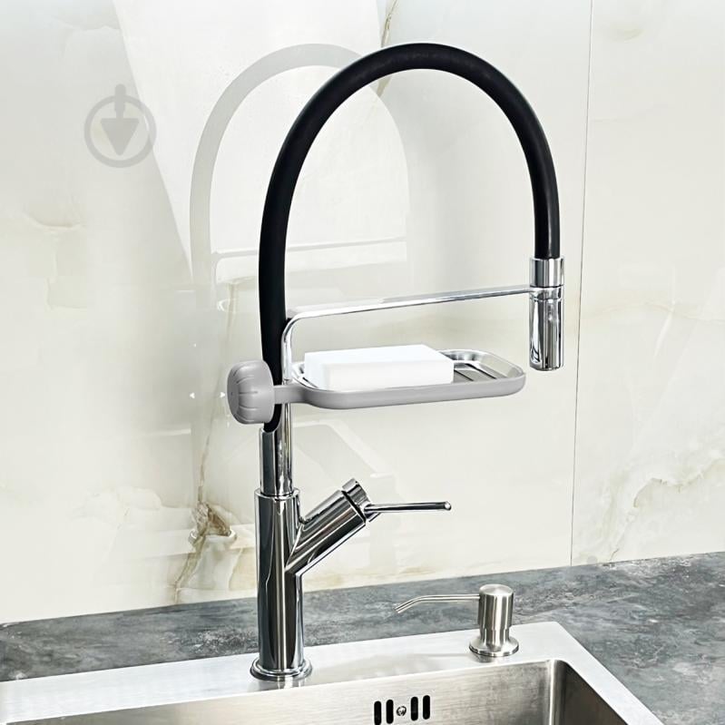 Полка MVM BP-22 серая с фиксатором - фото 9