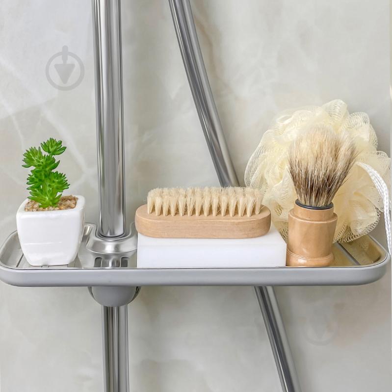 Полка MVM BP-23 серая с фиксатором - фото 11