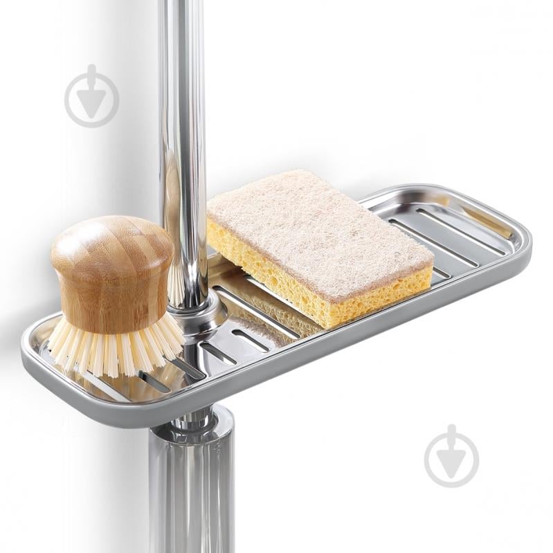 Полка MVM BP-23 серая с фиксатором - фото 3