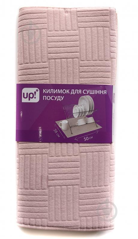 Килимок для сушіння посуду UP! (Underprice) Orna рожевий 38х50 см - фото 1