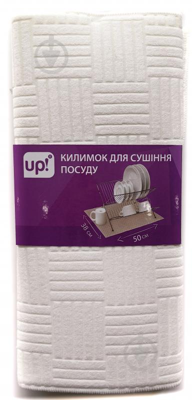 Коврик для сушки посуды UP! (Underprice) Orna молочный 38х50 см - фото 1