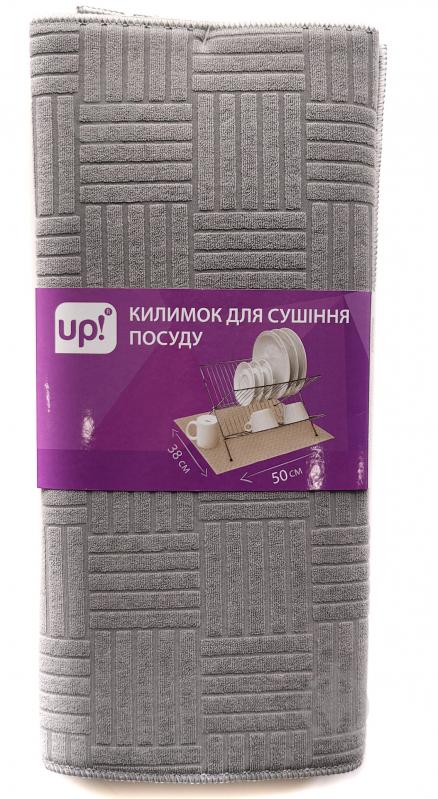 Килимок для сушіння посуду UP! (Underprice) Orna сірий 38х50 см - фото 1