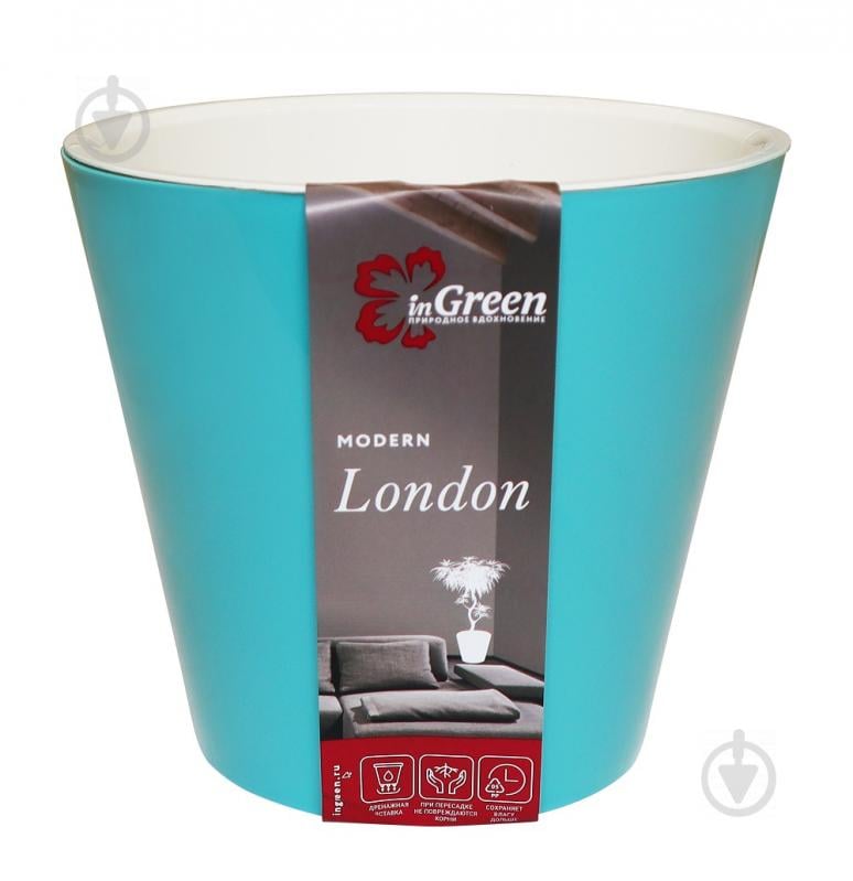 Горшок InGreen London круглый 5 л голубой (ING6206ГЛЖ) - фото 1