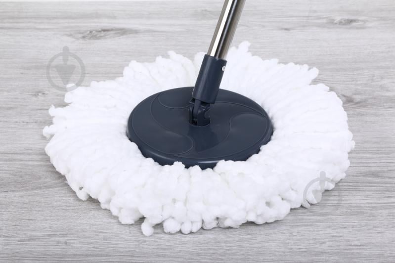 Комплект швабра и ведро с механическим отжимом для пола OBERY Solo Twist 16 см черный - фото 12