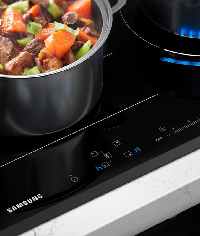 Варочная поверхность индукционная Samsung Virtual Flame NZ64R9777GK/W1 - фото 14