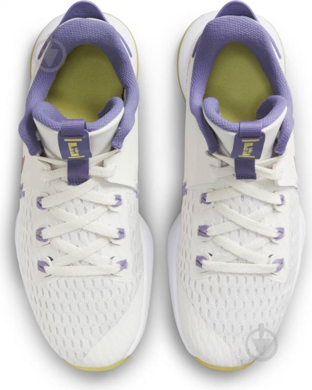 Кроссовки Nike LeBron Witness 5 CQ9380-102 р.42,5 фиолетово-желтые - фото 10