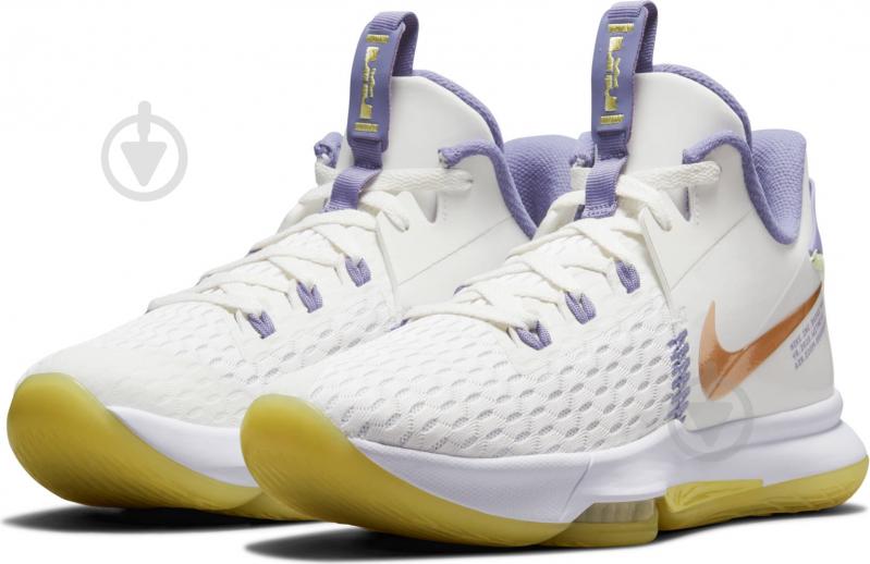 Кроссовки Nike LeBron Witness 5 CQ9380-102 р.42,5 фиолетово-желтые - фото 9