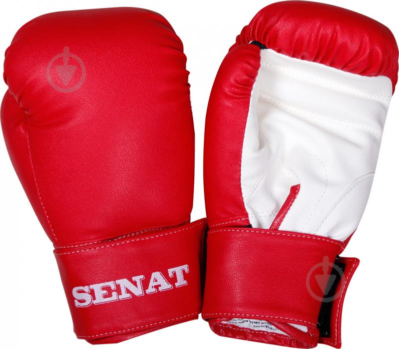 Боксерские перчатки SENAT 8oz 1550-red/wht красный с белым - фото 1