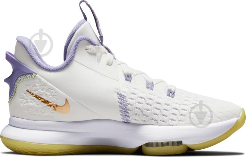 Кроссовки Nike LeBron Witness 5 CQ9380-102 р.47,5 фиолетово-желтые - фото 4