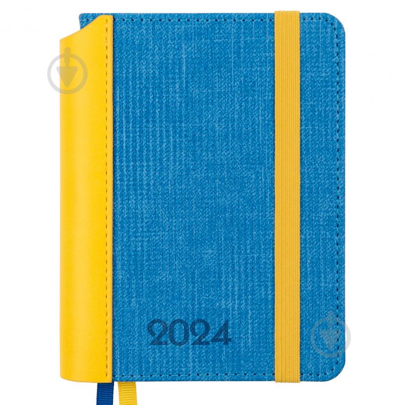 Щоденник датований Patriot I жовто-синій 352 стор. Leo Planner Unique A6 2024 - фото 1