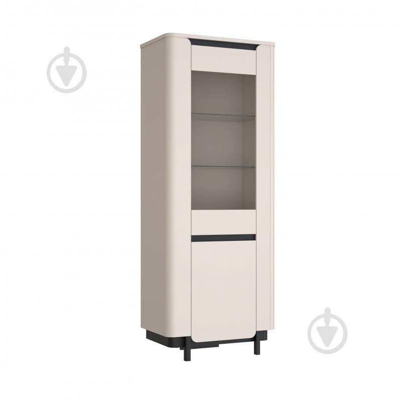 Шкаф-витрина Forte Meble 2d VODOL 1963х756х448 мм бежевый / черный / бежевый - фото 1 Шкаф-витрина Forte Meble 2d VODOL 1963х756х448 мм бежевый / черный / бежевый - фото 1