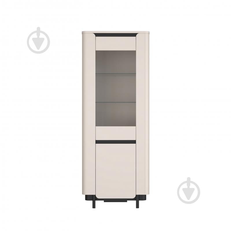 Шкаф-витрина Forte Meble 2d VODOL 1963х756х448 мм бежевый / черный / бежевый - фото 3 Шкаф-витрина Forte Meble 2d VODOL 1963х756х448 мм бежевый / черный / бежевый - фото 3