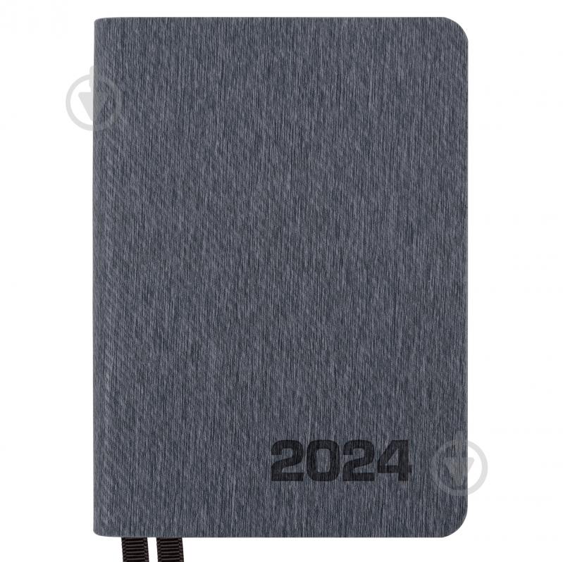 Щоденник датований Corsa темно-сірий 352 стор. Leo Planner Unique A6 2024 - фото 1