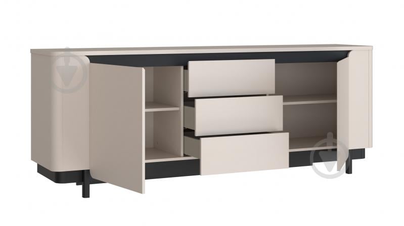 Комод Forte Meble Vodol VXLK232 2049х779х448 мм чорний/бежевий - фото 2 Комод Forte Meble Vodol VXLK232 2049х779х448 мм чорний/бежевий - фото 2