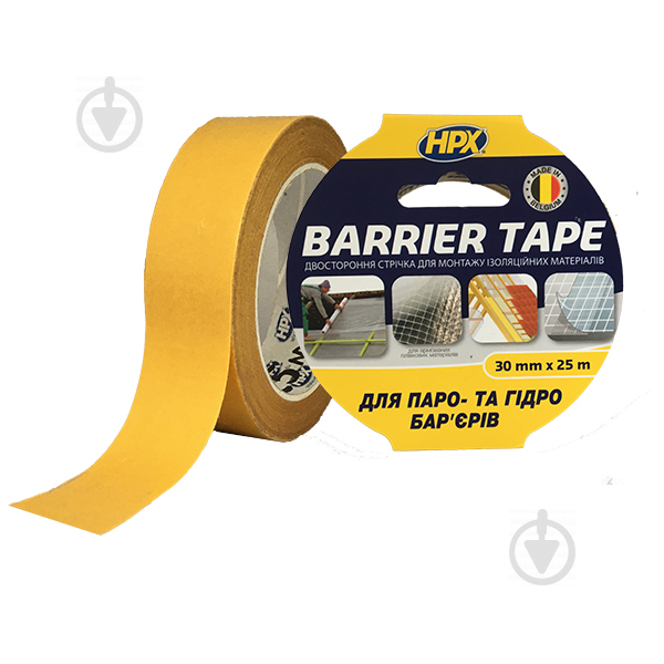 Двостороння монтажна клейка стрічка HPX Barrier Tape 30 мм x 25 м прозора - фото 1