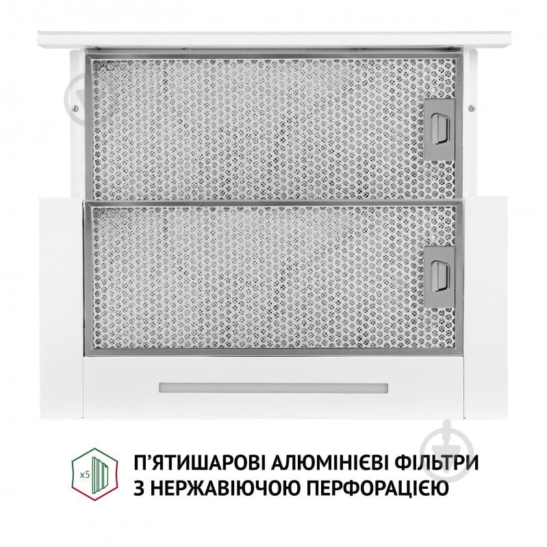 Вытяжка Perfelli TLS 6763 WH 1100 LED Sensor телескопическая - фото 6