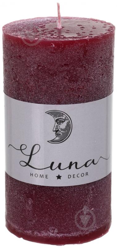 Свічка Рустік циліндр Red Wine C5510-504 Luna - фото 1