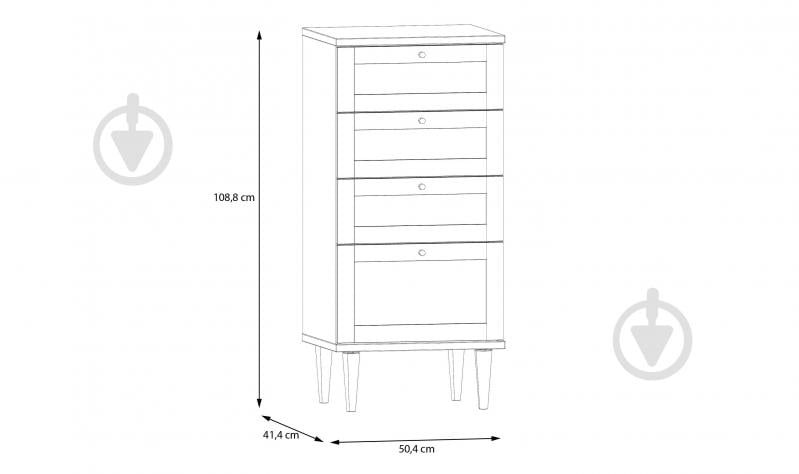 Комод Forte Meble Calasetta CQSK311 504х1088х414 мм дуб елегант - фото 5 Комод Forte Meble Calasetta CQSK311 504х1088х414 мм дуб елегант - фото 5