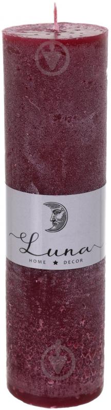 Свічка Рустік циліндр Red Wine C5520-504 Luna - фото 1