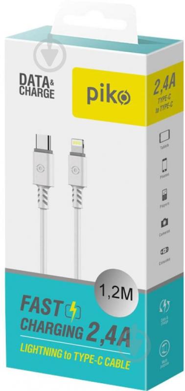 Кабель Intaleo USB Type-C-Lightning (31278511) 1,2 м белый - фото 2 Кабель Intaleo USB Type-C-Lightning (31278511) 1,2 м белый - фото 2