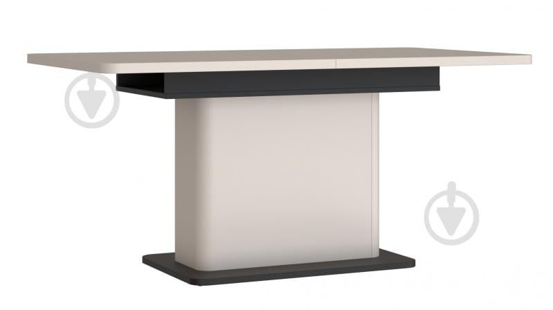 Стол обеденный Forte Meble Водол 1600(2000)x900x754мм бежевый/бежевый/черный - фото 1