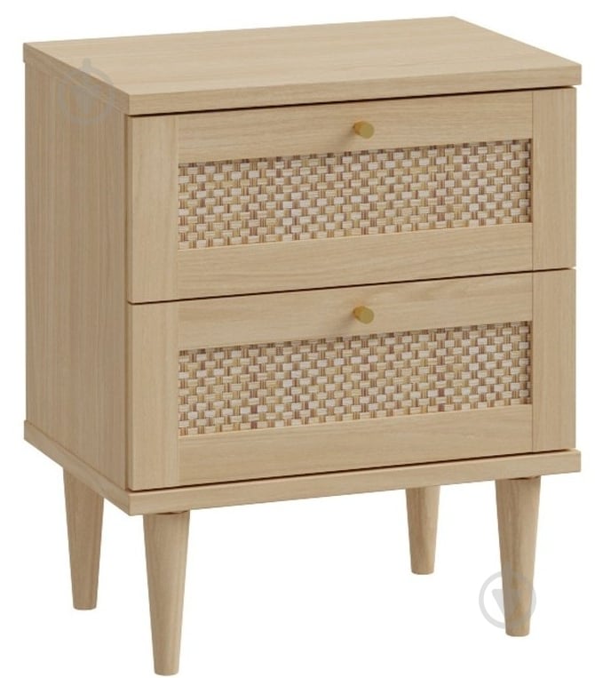 Тумба приліжкова Forte Meble Calasetta 500x610x350 мм дуб елегант/дуб натуральний - фото 1 Тумба приліжкова Forte Meble Calasetta 500x610x350 мм дуб елегант/дуб натуральний - фото 1