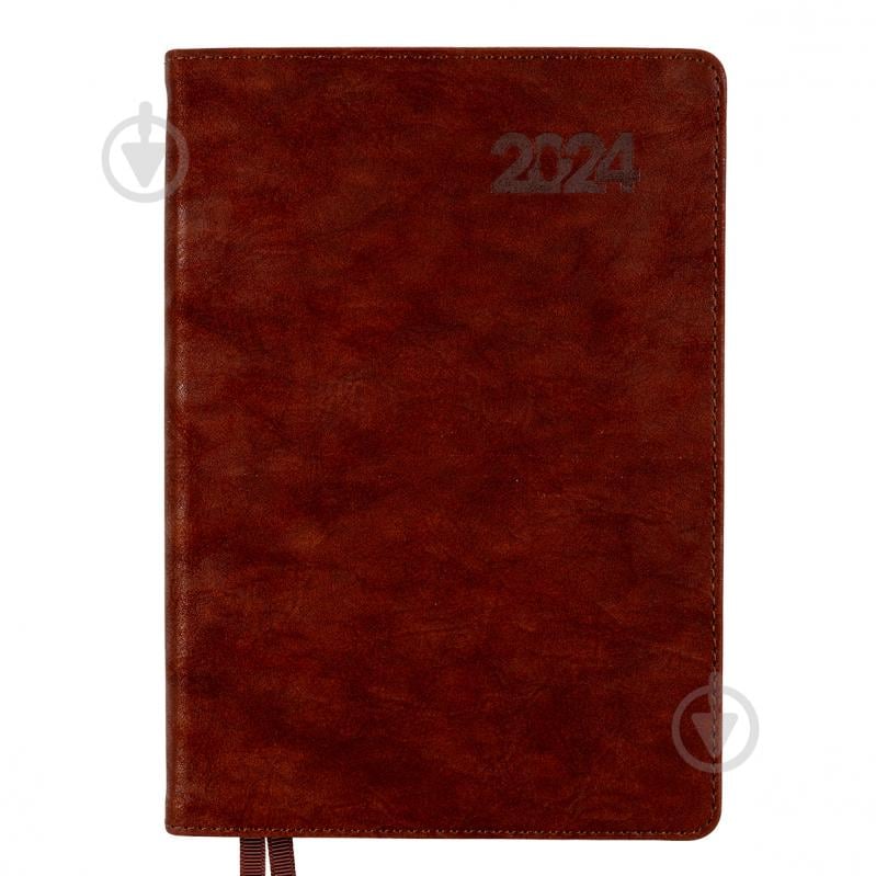 Щоденник датований коричневий 368 стор. Leo Planner Case A5 2024 - фото 2