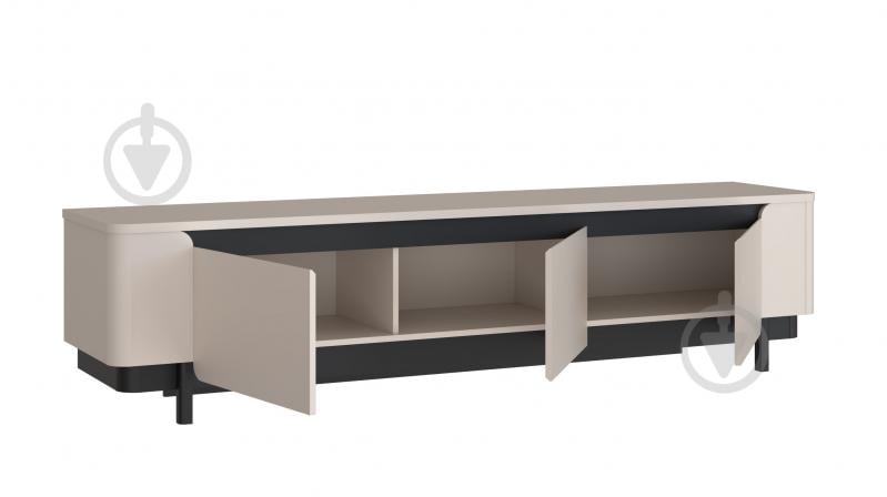 Тумба под ТВ Forte Meble Vodol 3d 2049x491x448 мм черный/бежевый - фото 2