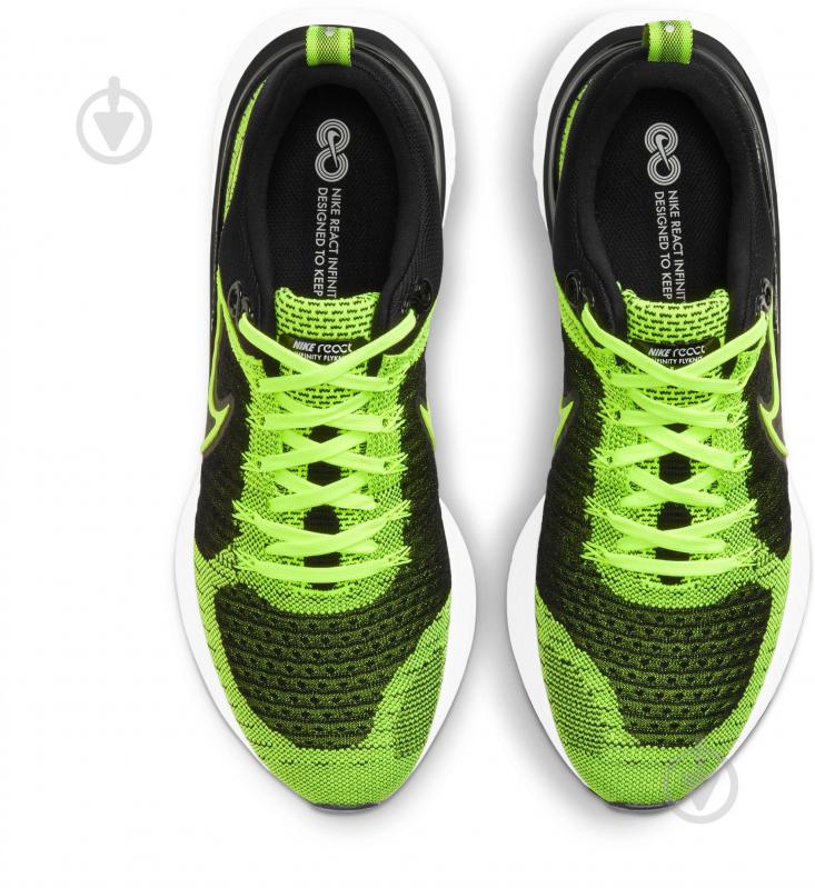 Кросівки Nike ReactINFINITY Run Flyknit 2 CT2357-700 р.40,5 салатово-чорні - фото 8