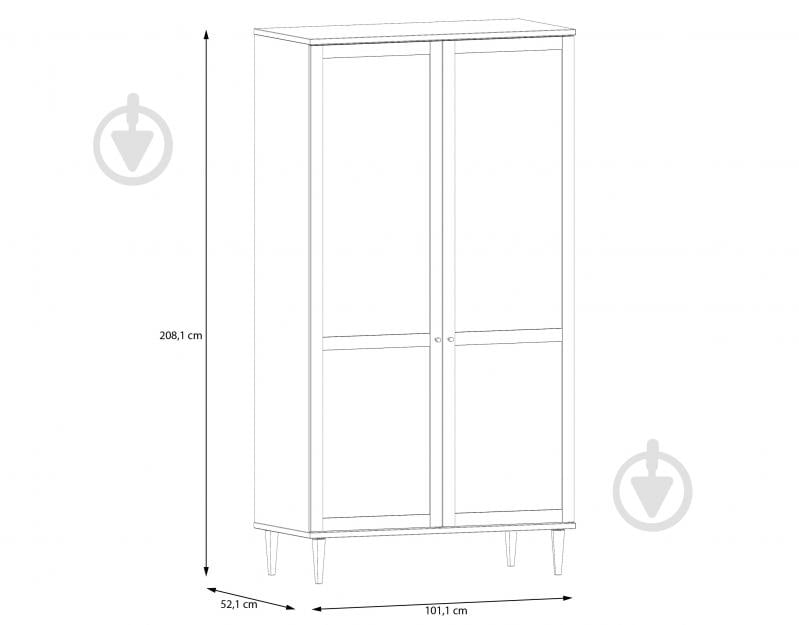 Шкаф Forte Meble 2d CALASETTA 2081х1011х521 мм дуб элегант / дуб элегант - фото 5 Шкаф Forte Meble 2d CALASETTA 2081х1011х521 мм дуб элегант / дуб элегант - фото 5
