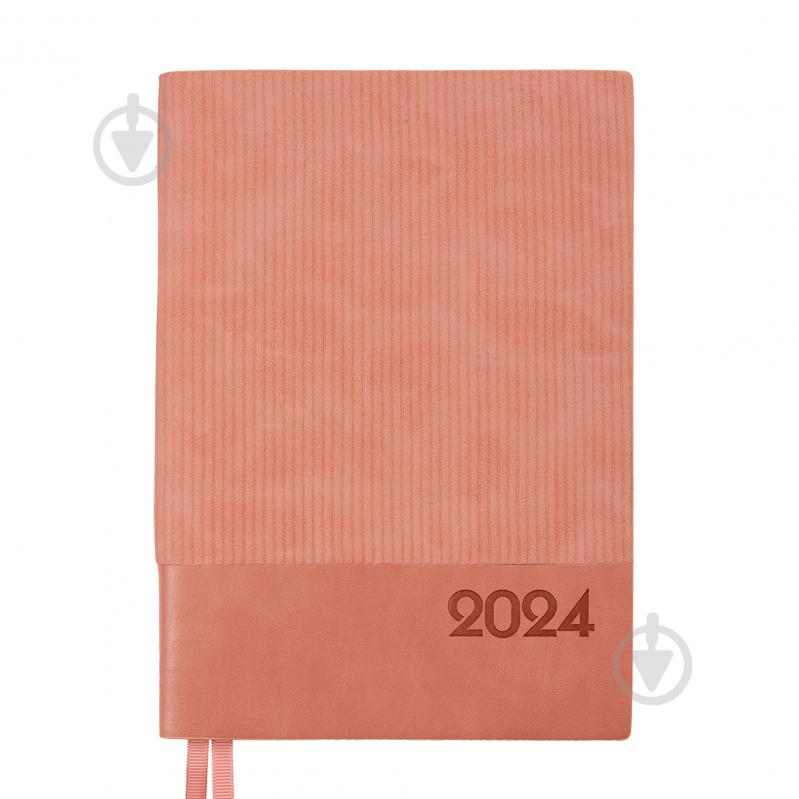 Дневник датированный розовый 368 стр. Leo Planner Velvet A5 2024 - фото 1