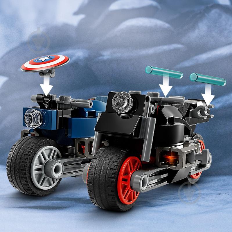 Конструктор LEGO Super Heroes Marvel Мотоциклы Черной Вдовы и Капитана Америка 76260 - фото 7