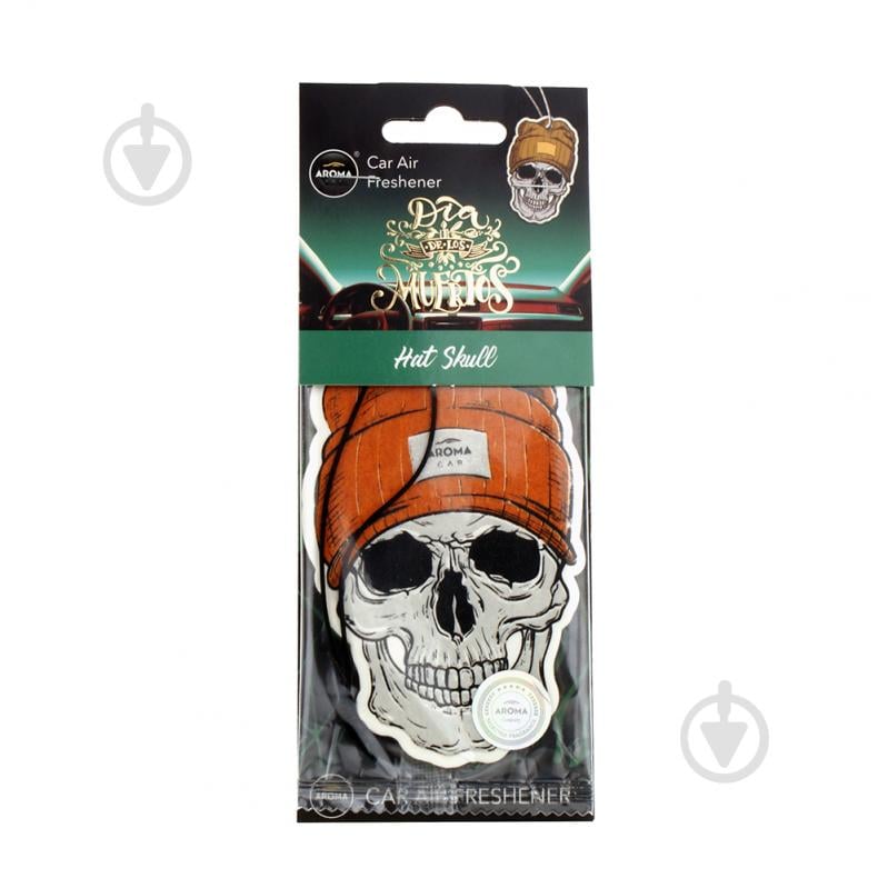 Ароматизатор на зеркало Aroma Car Dia De Los Muertos Hat skull - фото 1