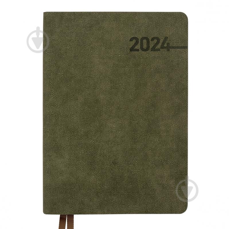 Щоденник датований Integro хакі 368 стор. Leo Planner Unique A5 2024 - фото 2