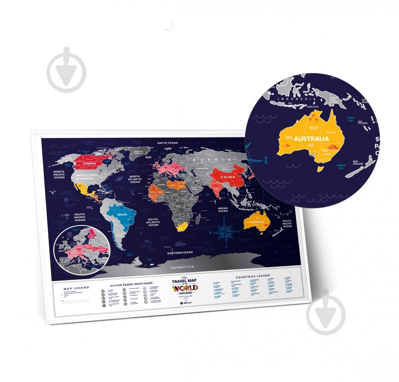 Скретч-карта Travel Map Holiday World (англ) - фото 3