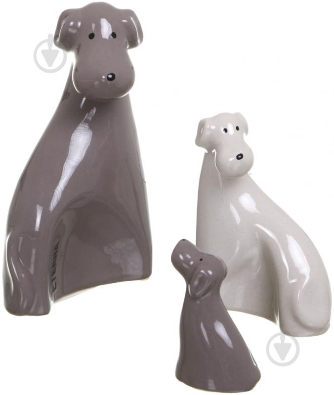 Набір статуеток Eterna песики 2016 16,5х13х13 см сірий - фото 3