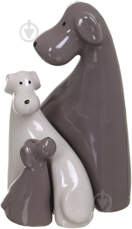 Набір статуеток Eterna песики 2016 16,5х13х13 см сірий - фото 2