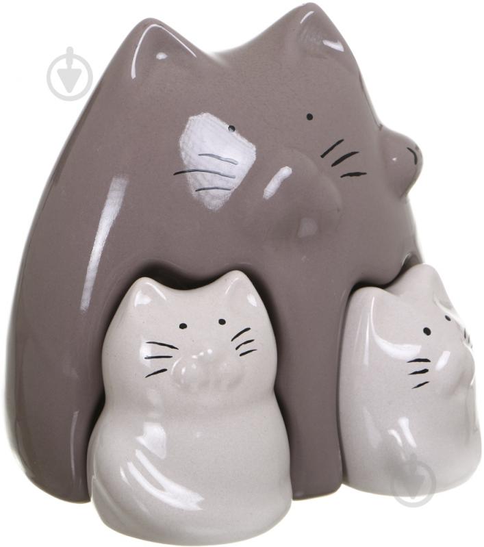 Набор статуэток Eterna котики 2019 15х17х14 см серый - фото 2