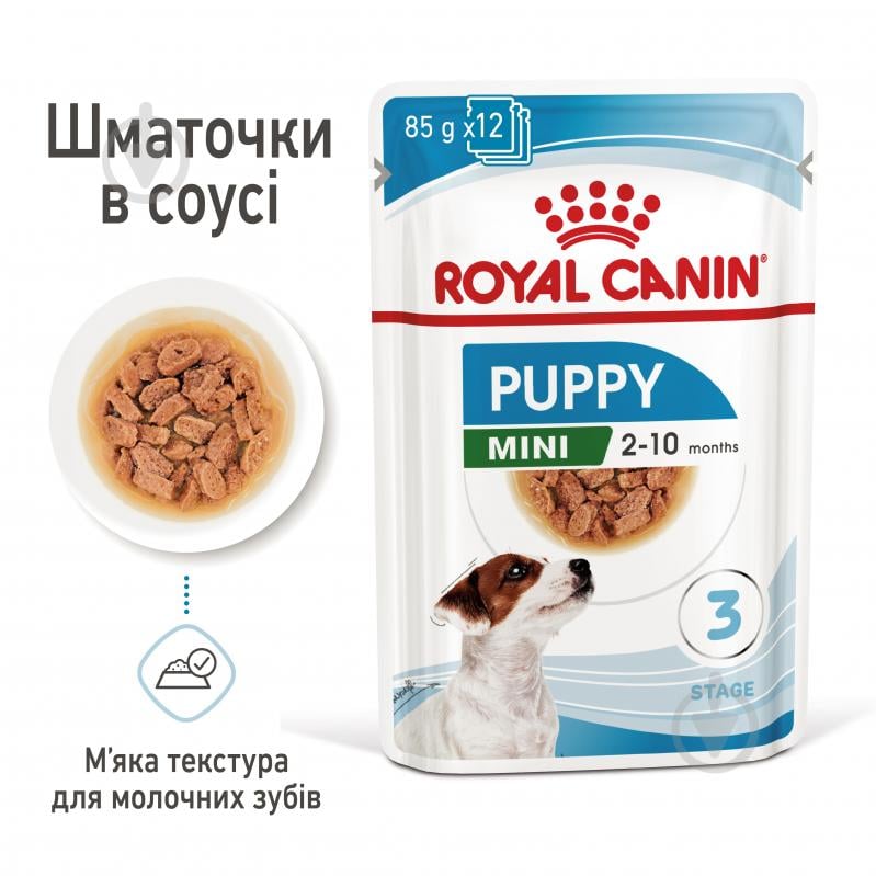 Корм влажный для щенков для малых пород Royal Canin MINI PUPPY 85 г - фото 4