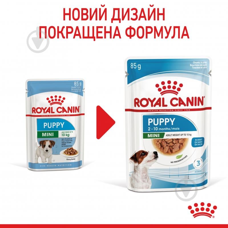 Корм влажный для щенков для малых пород Royal Canin MINI PUPPY 85 г - фото 3