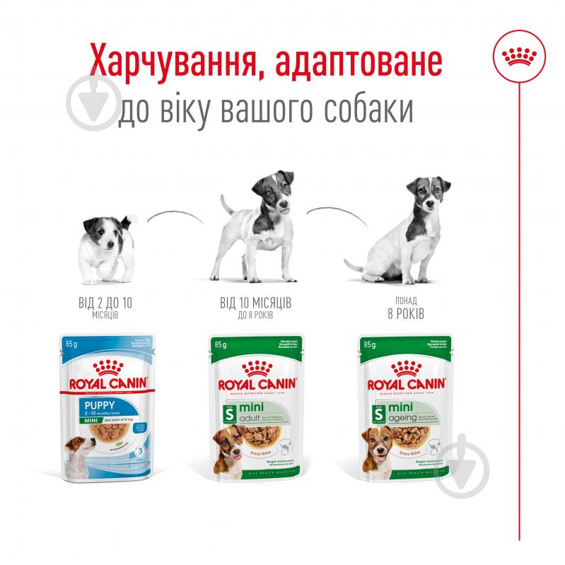 Корм вологий для дорослих собак для малих порід Royal Canin MINI ADULT (Міні Едалт соус), пауч, 85 г 85 г - фото 4