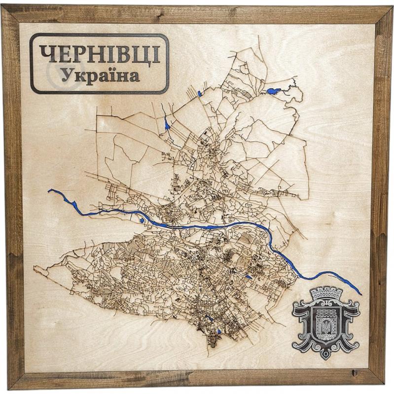 Карта Украины Черновцы 60x60 см - фото 1