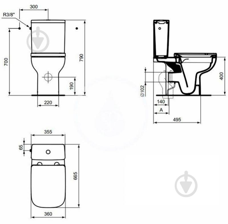 Унітаз-компакт Ideal Standard I.LIFE A T472101+T472301+T453101 - фото 4