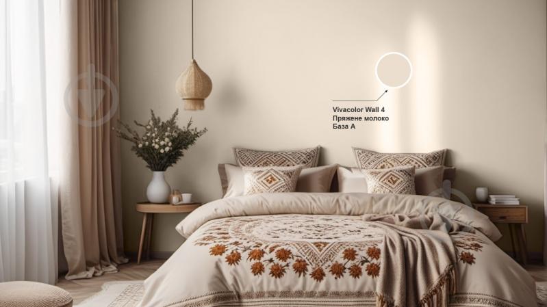 Краска интерьерная латексная Vivacolor Wall 4 глубокий мат Пряженое молоко G462 0,9 л - фото 3 Краска интерьерная латексная Vivacolor Wall 4 глубокий мат Пряженое молоко G462 0,9 л - фото 3
