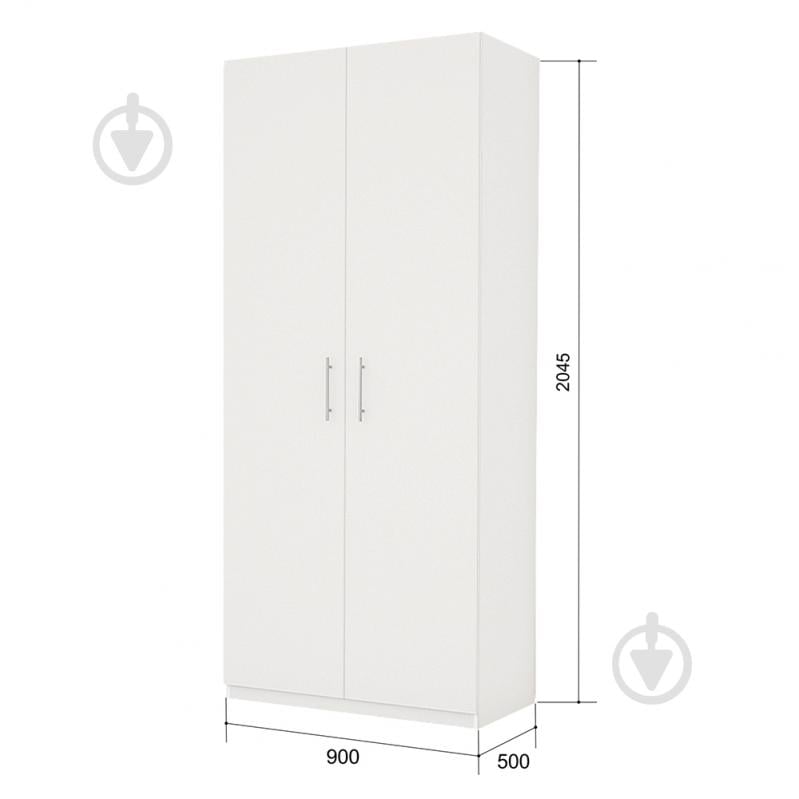 УЦЕНКА! Шкаф ROKO Эконом распашная 900х2045х500 мм белый (УЦ №2935) - фото 1 УЦЕНКА! Шкаф ROKO Эконом распашная 900х2045х500 мм белый (УЦ №2935) - фото 1