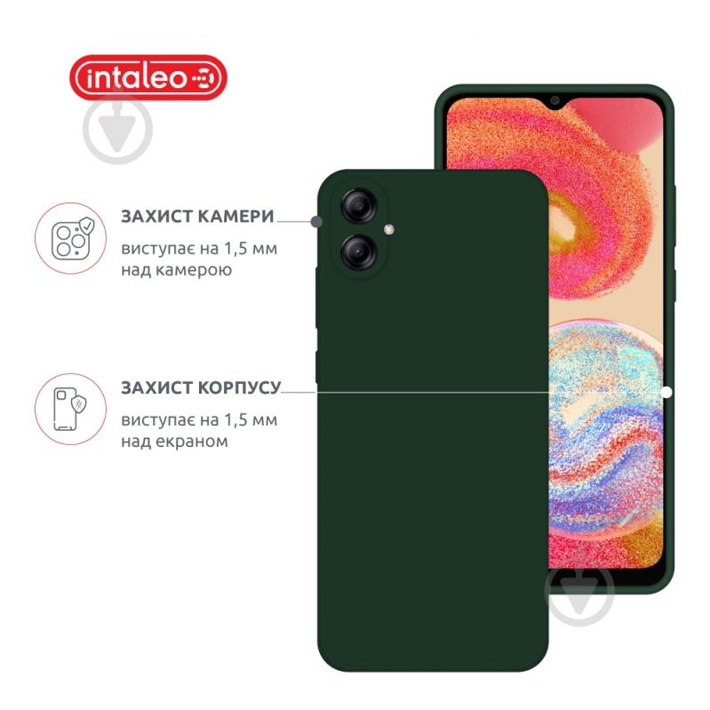 Чехол Intaleo SoftShell для Samsung Galaxy A04e темно-зеленый - фото 3 Чехол Intaleo SoftShell для Samsung Galaxy A04e темно-зеленый - фото 3