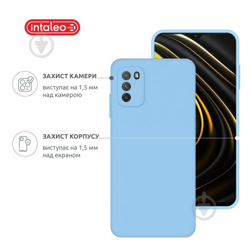 Чехол Intaleo SoftShell голубой для Xiaomi Poco M3 - фото 3