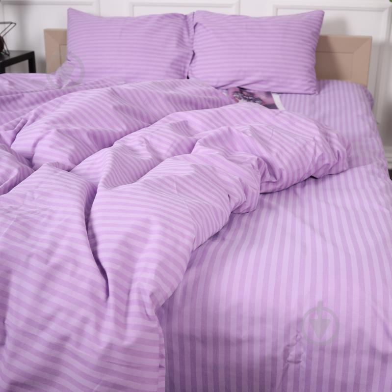 Комплект постільної білизни Бязь 17-0618 Stripe Purple 175х210 см фіолетовий MirSon - фото 4