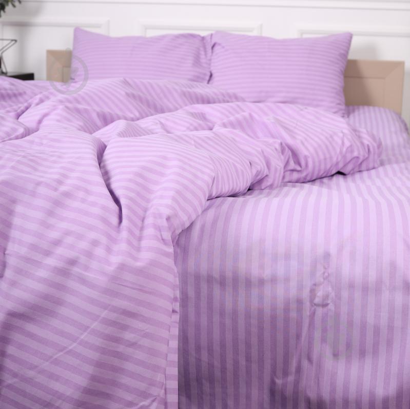 Комплект постільної білизни Бязь 17-0618 Stripe Purple 175х210 см фіолетовий MirSon - фото 5